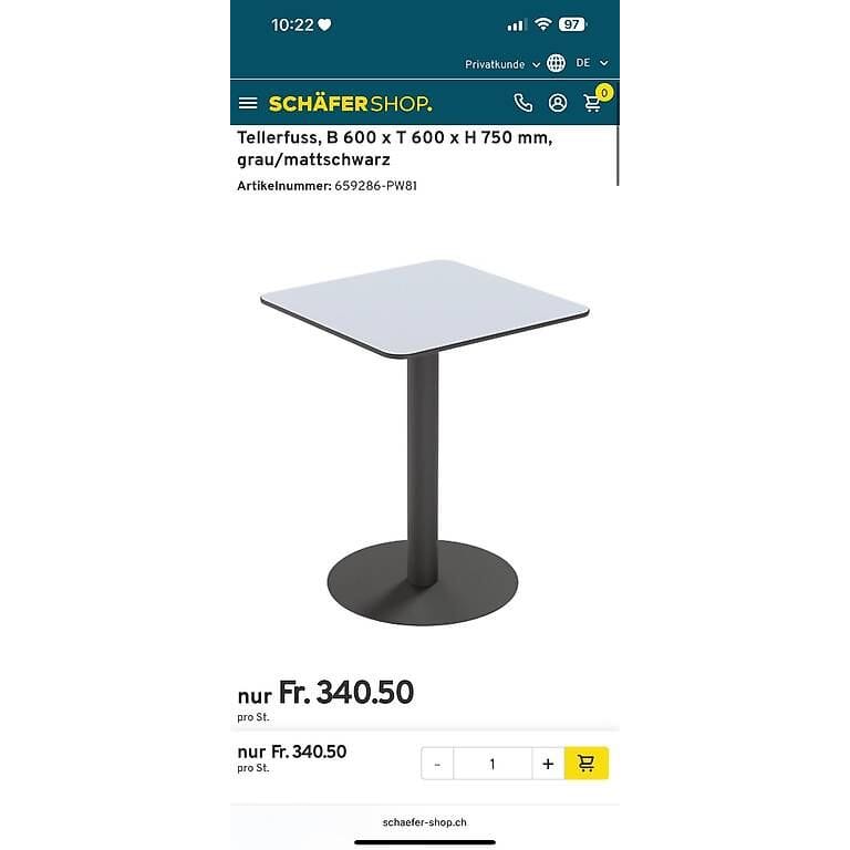 neuer Outdoor-Tisch Cross, quadratisch 60x 60x H75 cm