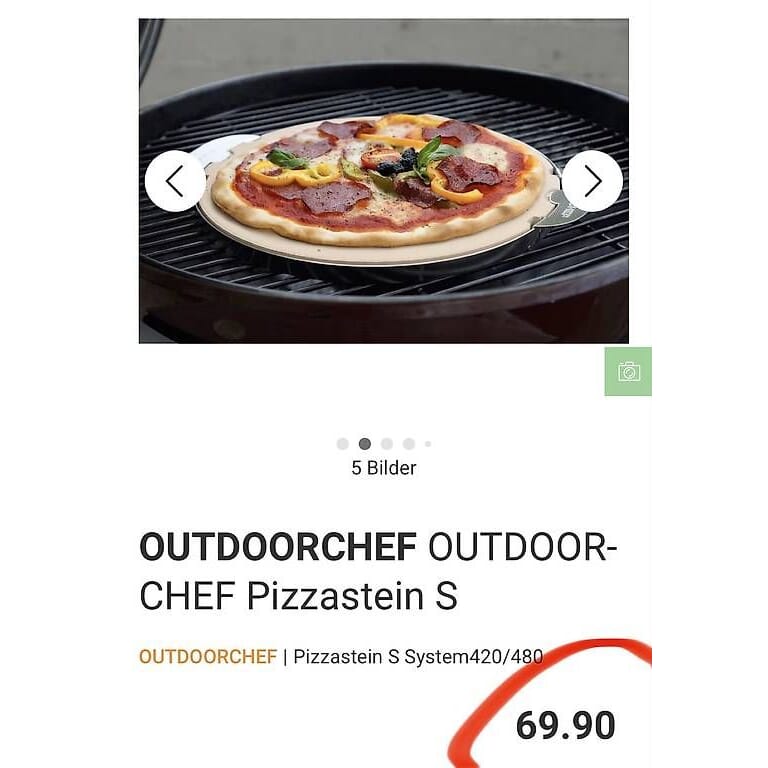 neuer OUTDOORCHEFOUTDOORCHEF Pizzastein S