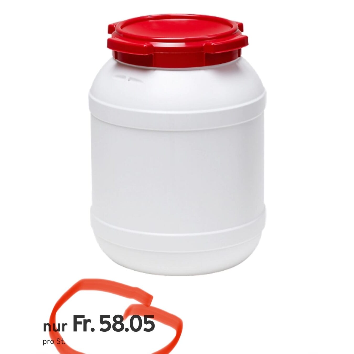 neues Weithalsfass, Kunststoff-Fass, H40cm, HDPE, 26,4 l