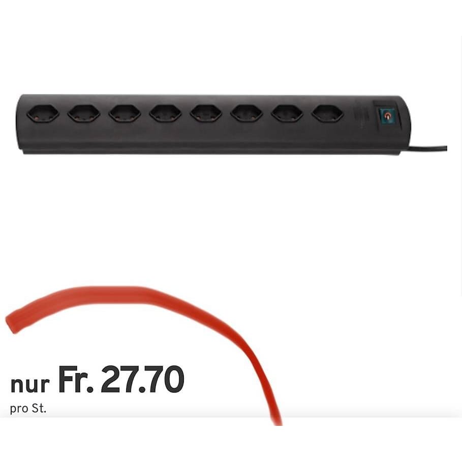 neue Steckdosenleiste Brennstuhl, Primera-Line, 8-fach