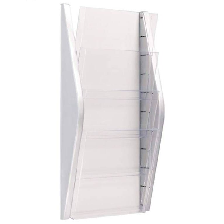 neuer Helit Wandbogendisplay 4 x DIN A4 hoch, silber