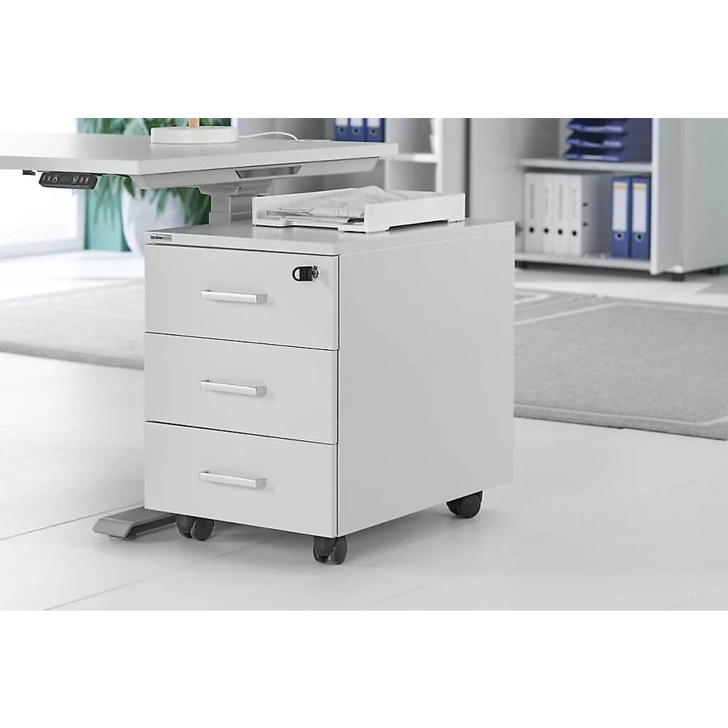 neuer Rollcontainer, 3 Schübe, B420xT600xH570 mm, lichtgrau