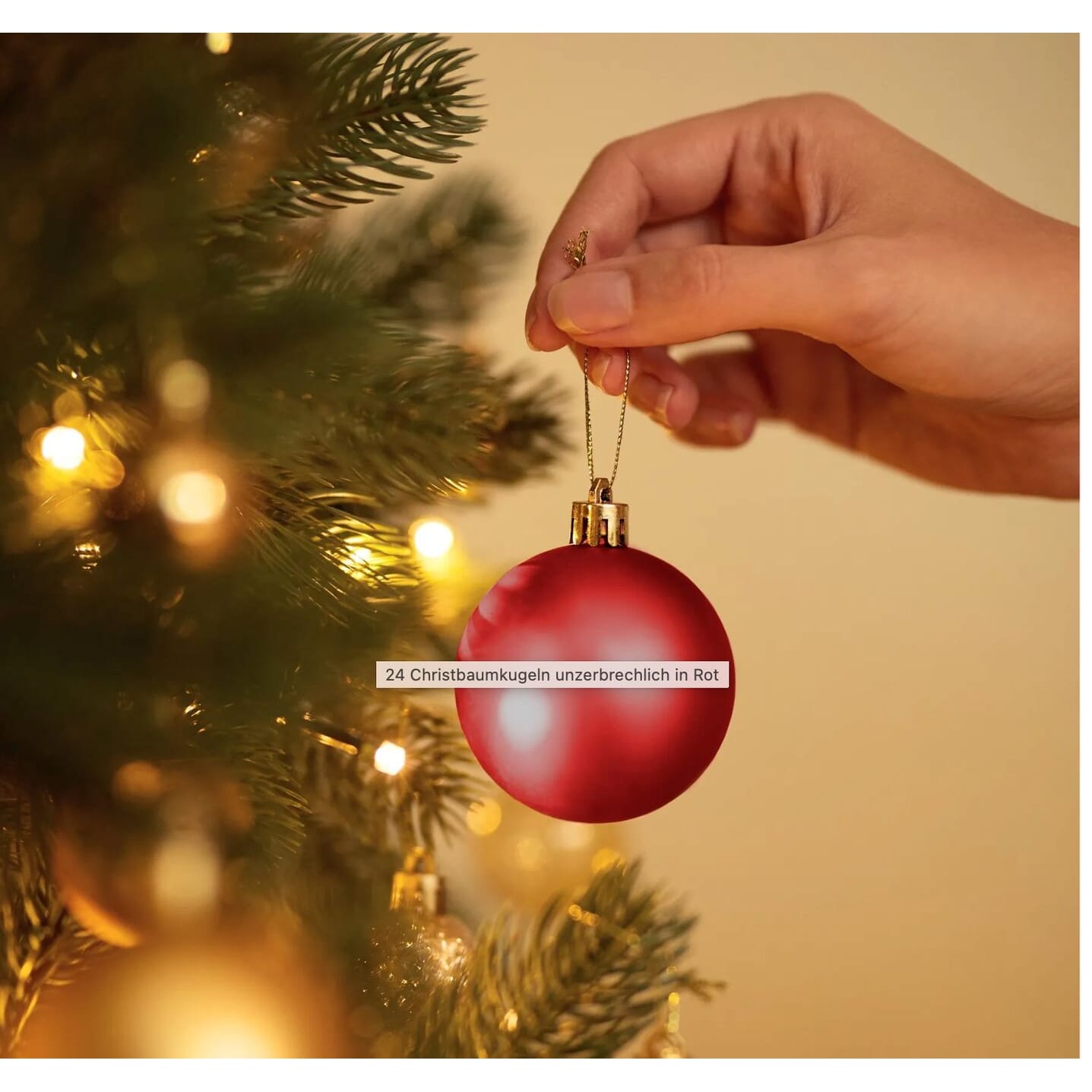 neue kleine Weihnachtskugeln 24er-Set in Rot für nur 10.-