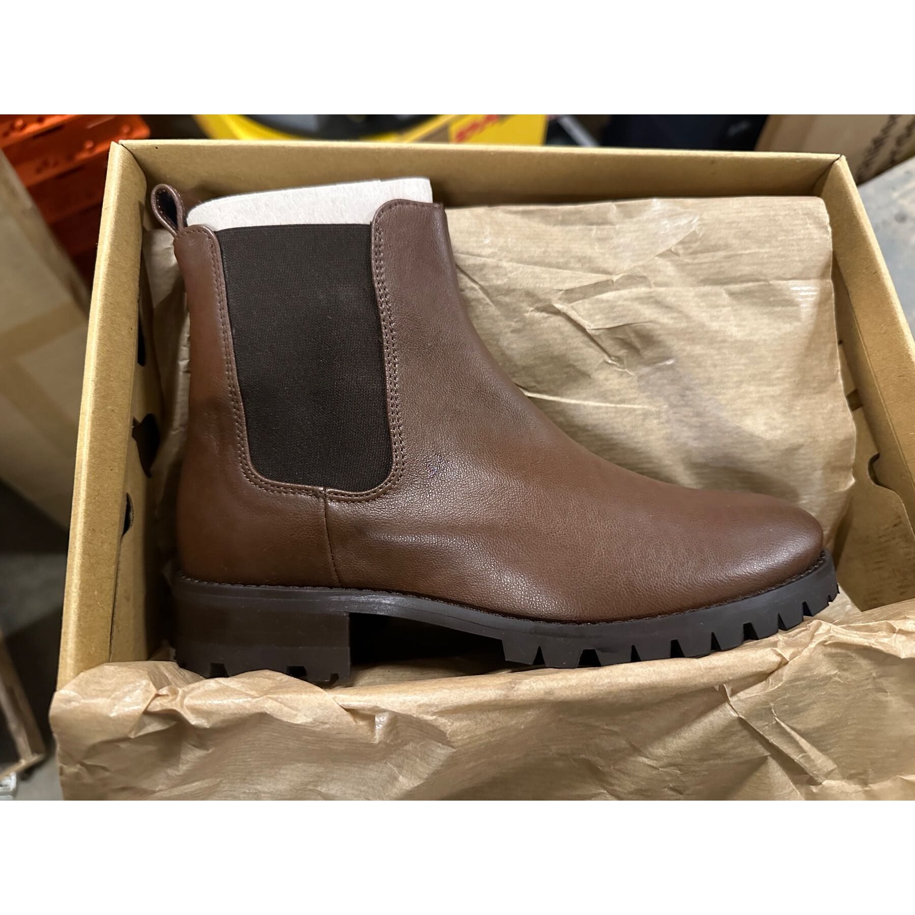 neue Chelsea Boots Luxe Smart Kastanienbraun Gr. 36