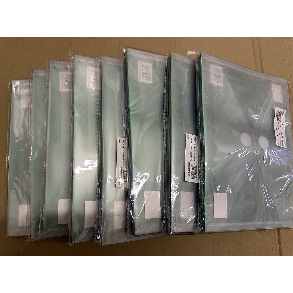 40 Stk. Dokumententaschen, DIN A5 quer, Klettverschluss