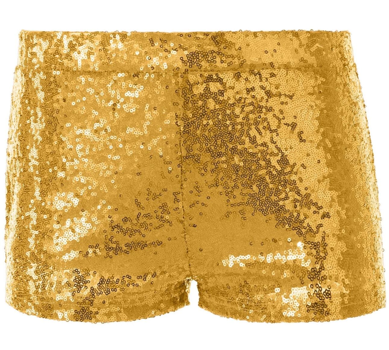 Review neue Pailletten-Shorts gold, Grösse XL