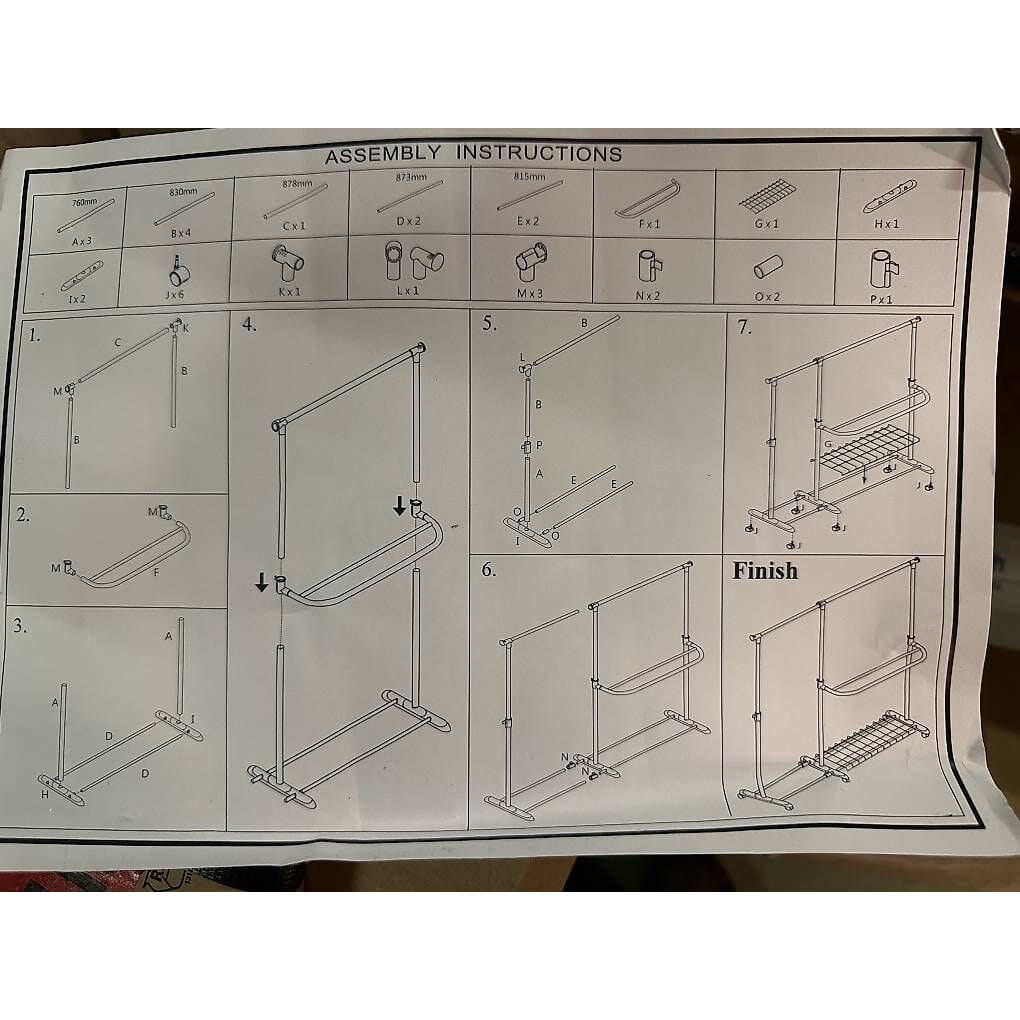 neuer Garderobenständer H:82, B:27, T: 9,5cm