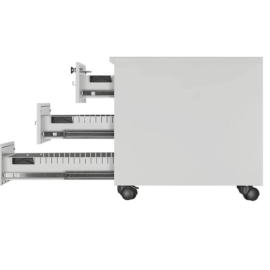 neuer Rollcontainer, 3 Schübe, B420xT600xH570 mm, lichtgrau