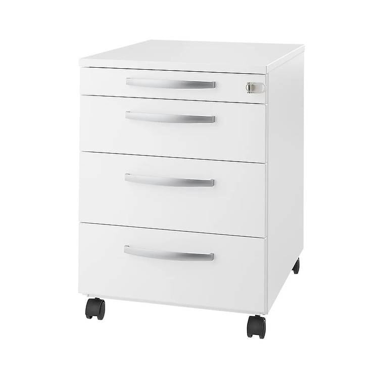 Review neuer 3er Rollcontainer B 432 x T 580 x H 595 mm, weiss