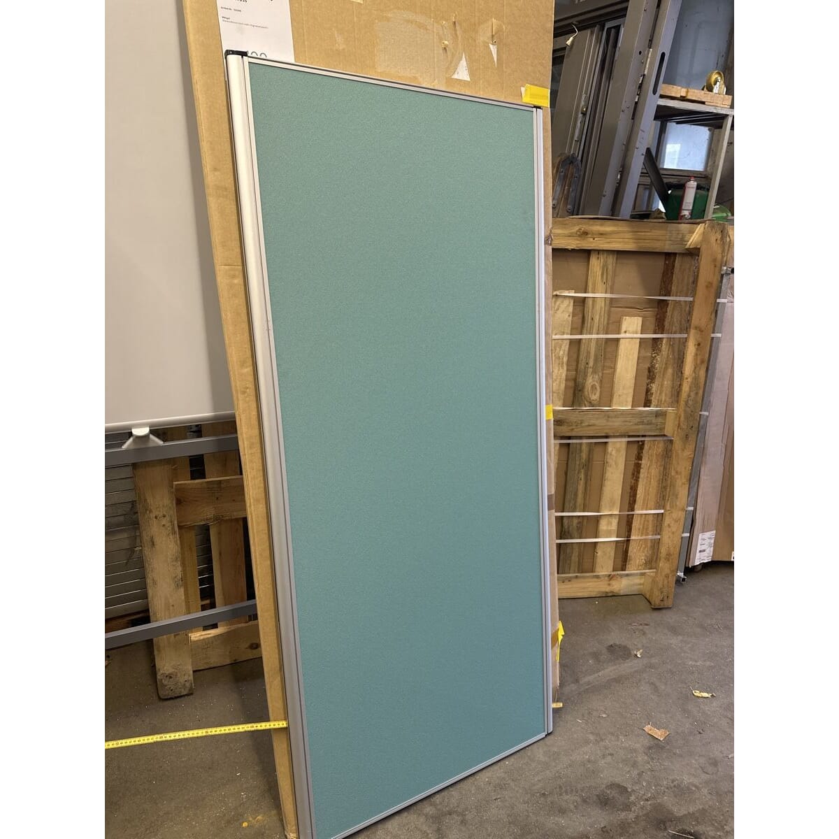 neue Bürotrennwand türkis 80x180cm