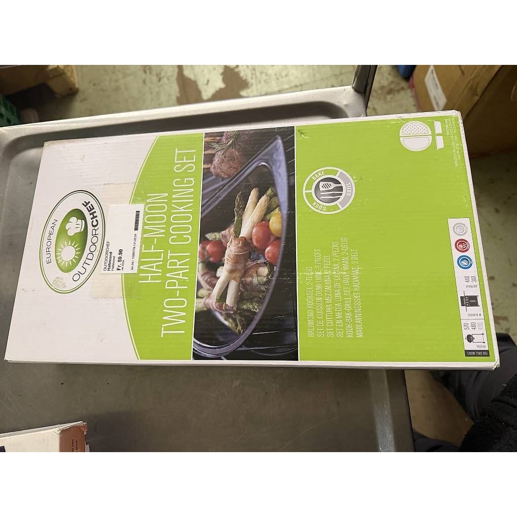 neue Grill Halbmond Kochset / Grillschalen /2 Teilig