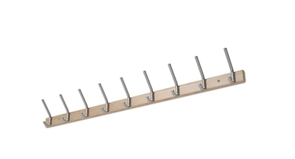 Review neue Wandgarderobe, Alu/Buche, 1300 mm breit