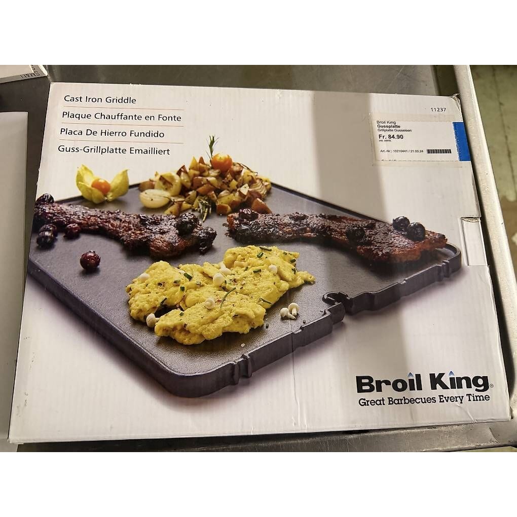 neue Broil King Grillplatte / Gussplatte 33.4x26.5