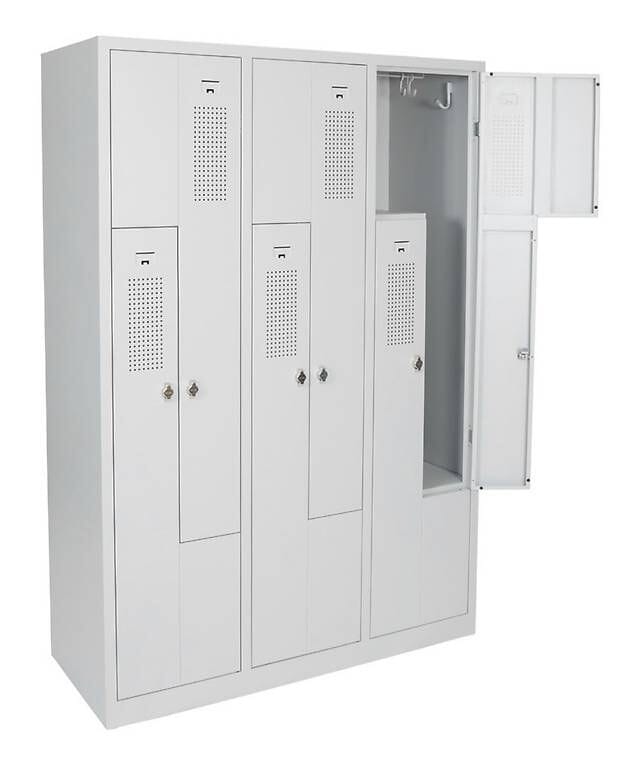 Review neuer 6er Z-Spind , Zylinderschloss, lichtgrau