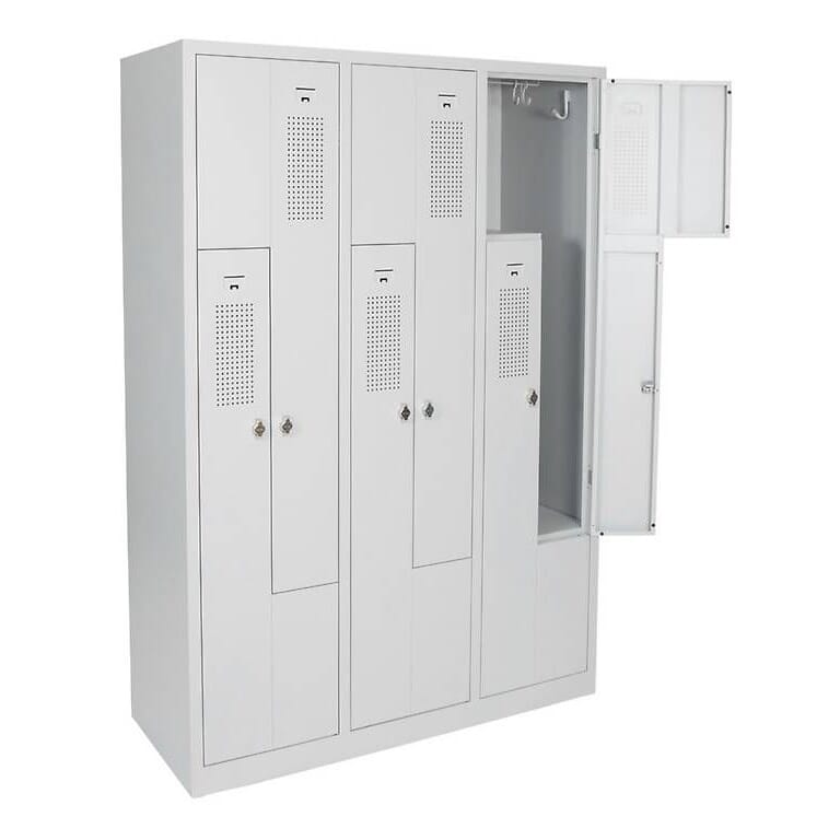 neuer 6er Z-Spind , Zylinderschloss, lichtgrau