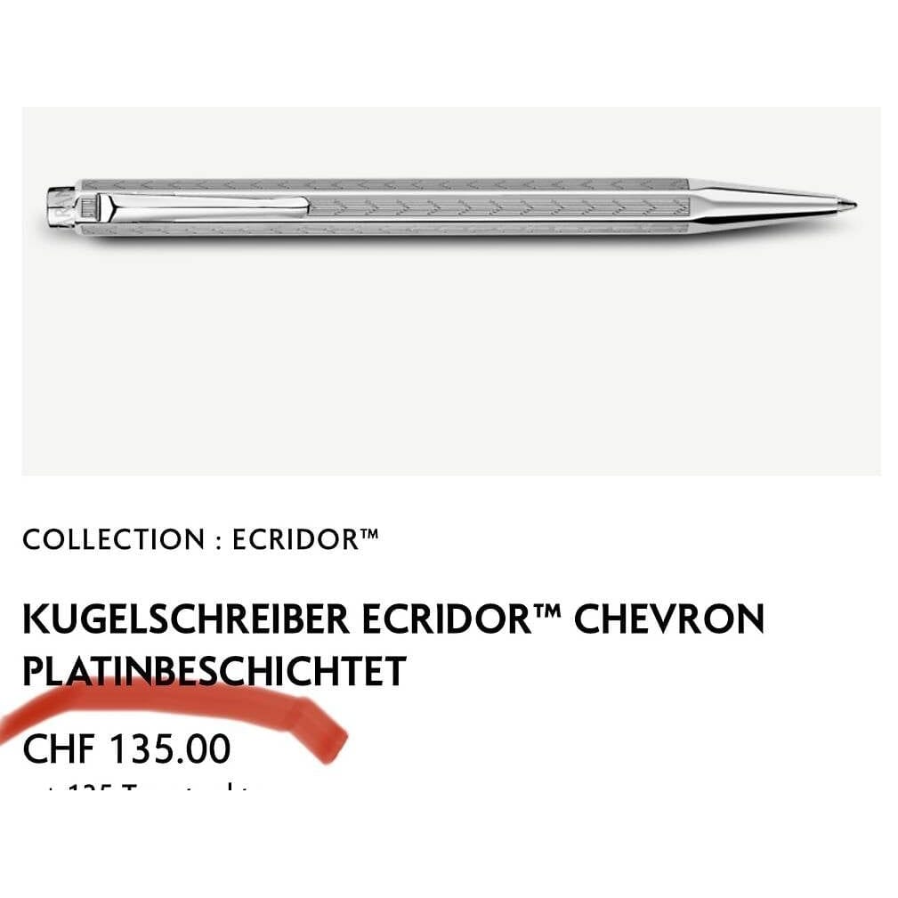 neuer Caran d'Ache KUGELSCHREIBER ECRIDOR CHEVRON