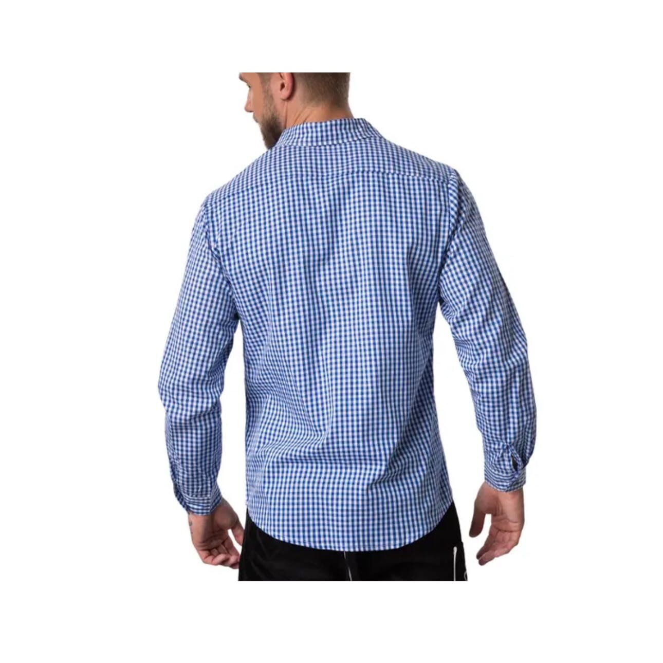 neues Oktoberfest Hemd blau/ karo  Gr. S