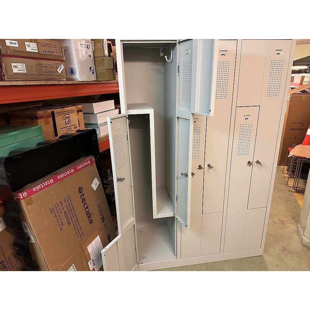 neuer 6er Z-Spind , Zylinderschloss, lichtgrau