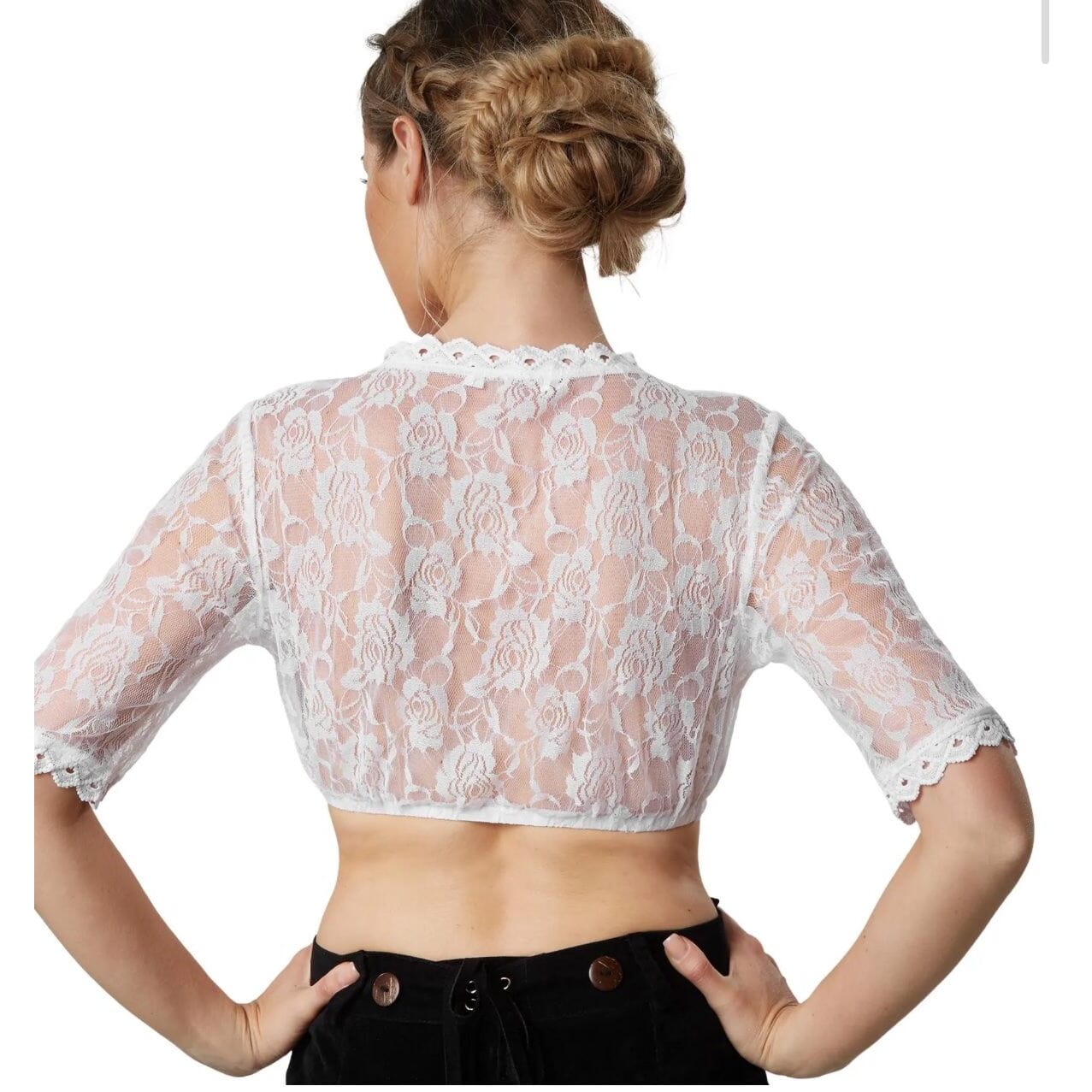 neue Dirndlbluse weiss Gr. L, Oktoberfest