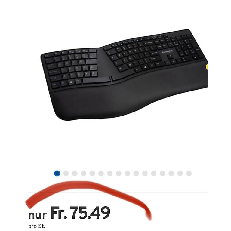 neue Kensington Pro Fit Ergo Wireless Keyboard Tastatur
