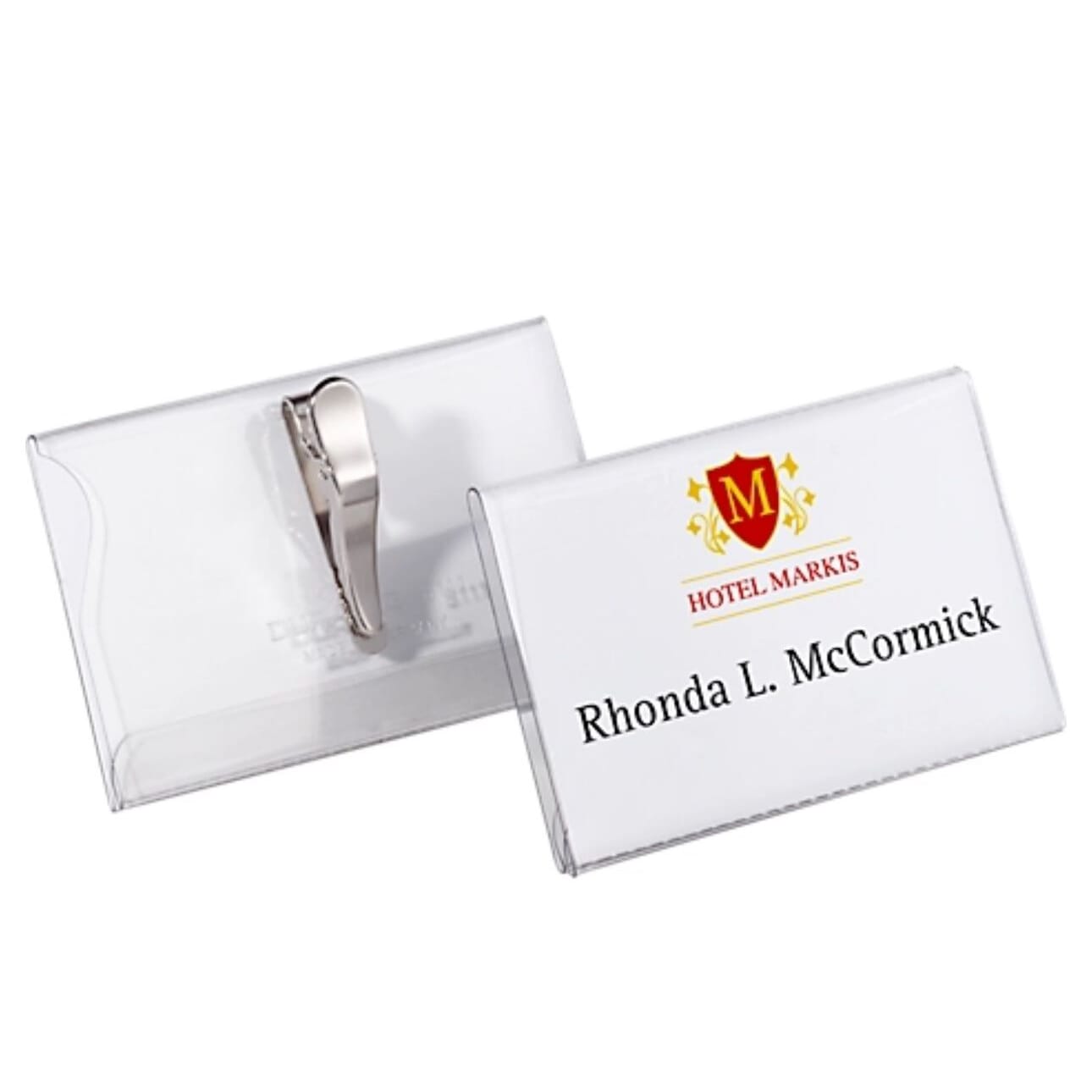 neue Durable Namensschilder mit Krokoklemme, 54 x 90 mm