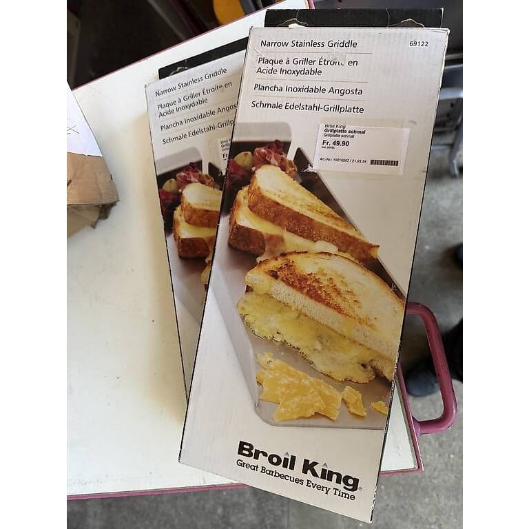 2 Stk. neue extra schmale Edelstahl Plancha von Broil King