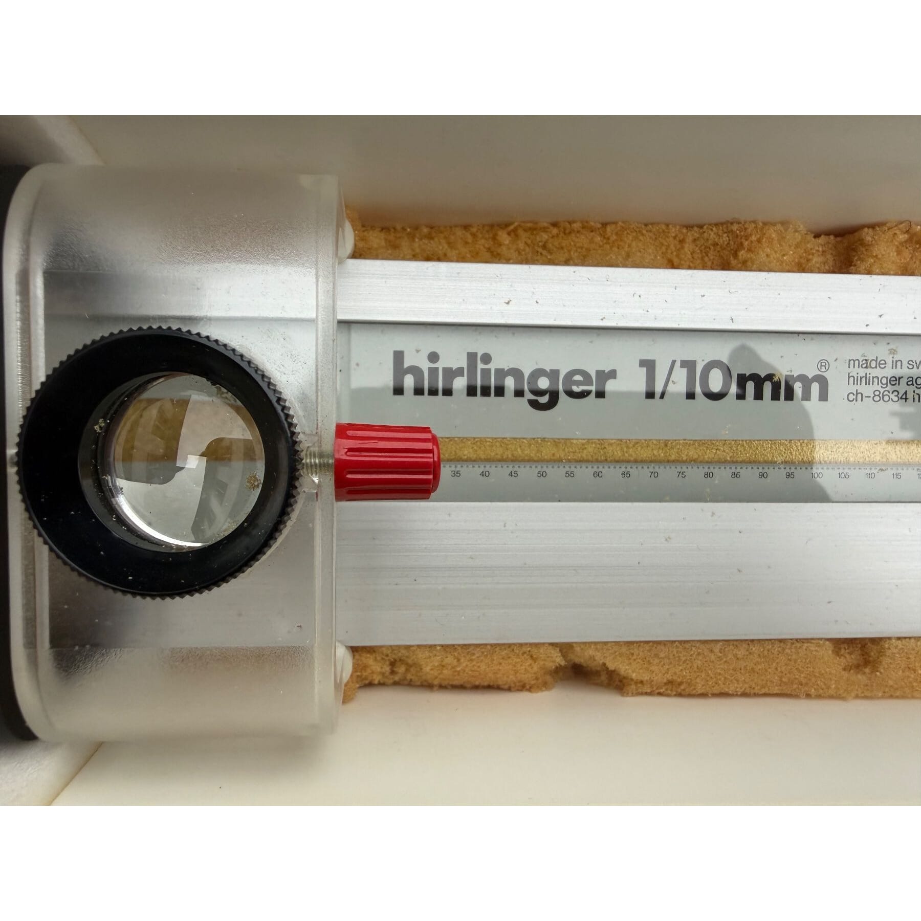 Hirlinger Präzisions-Glasmassstab 1/10mm Teilung