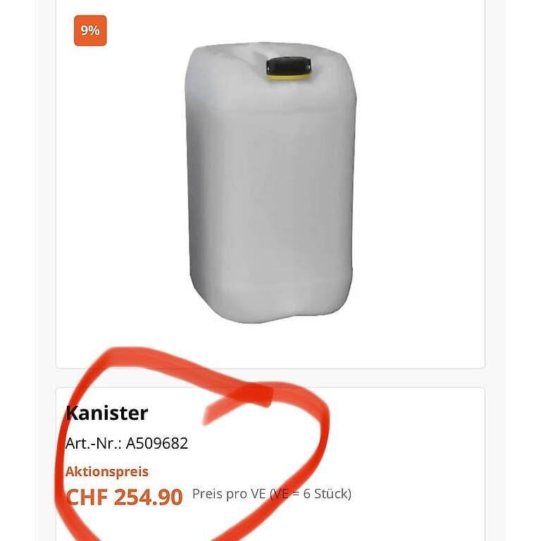 6 Stk neue 25 Liter Kanister mit Deckel