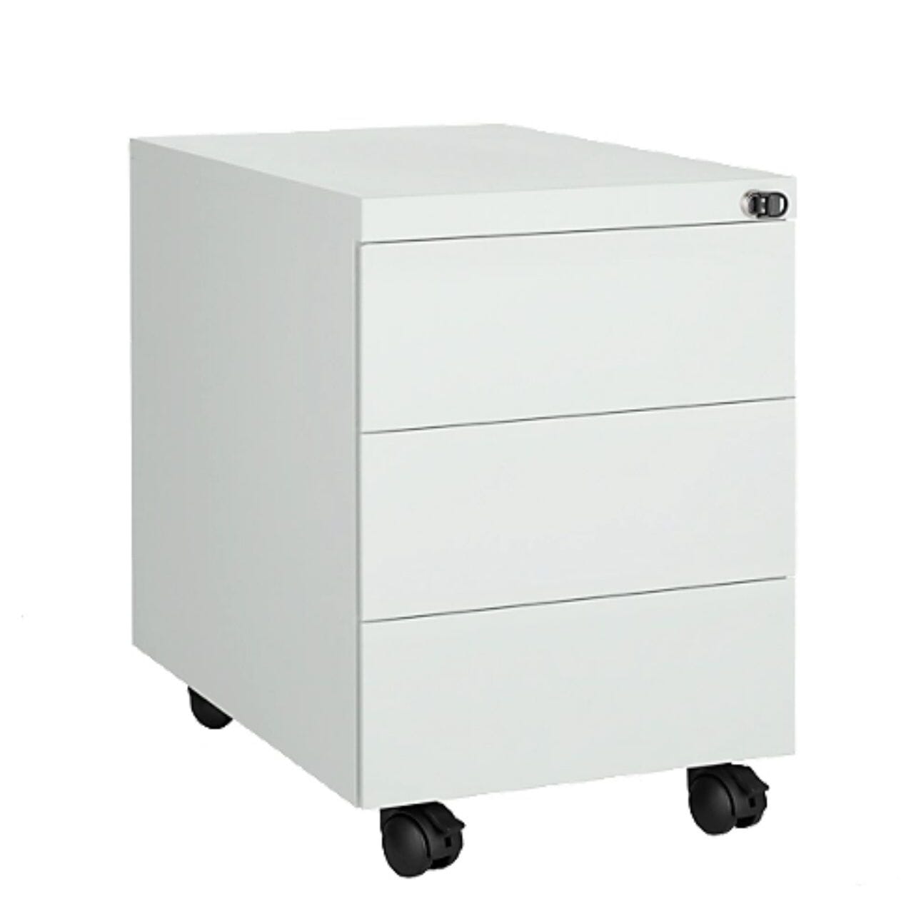 Rollcontainer B39,T59,H55cm, Stahl lichtgrau, abschliessbar