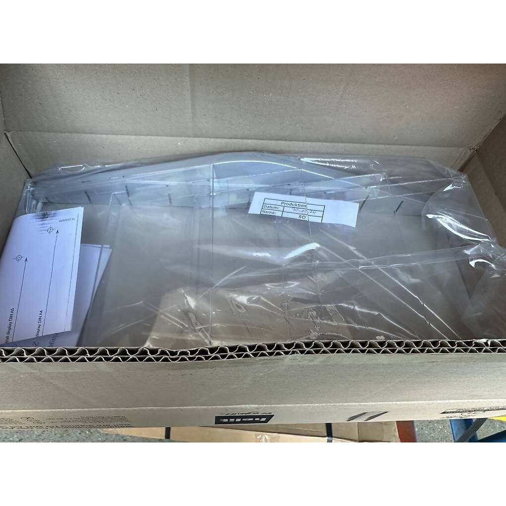 neuer Helit Wandbogendisplay 4 x DIN A4 hoch, silber