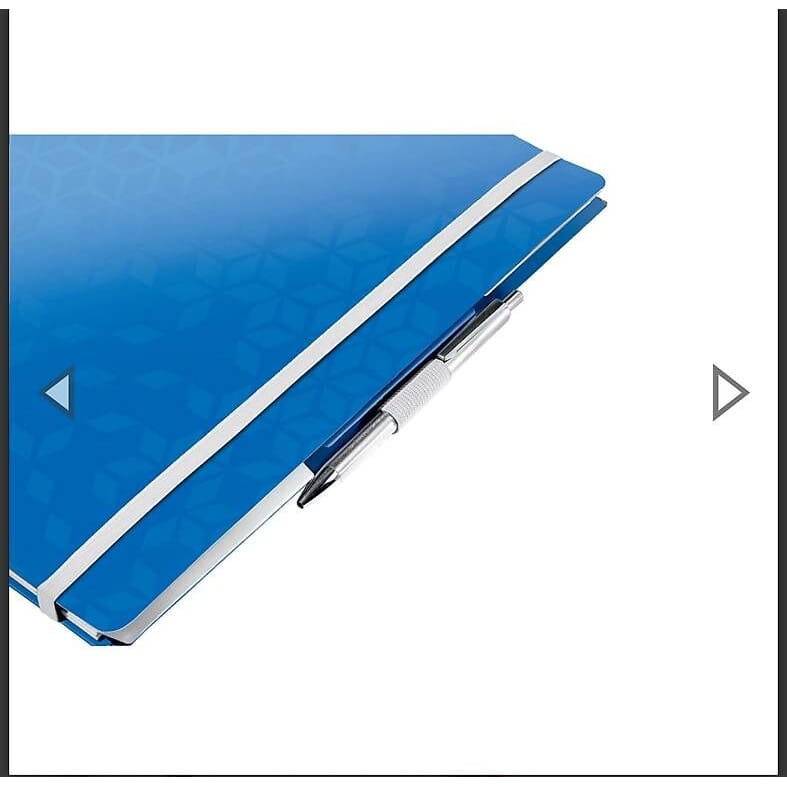 6 Stk. Leitz WOW Collegeblock , A4, Kariert, Blau Metallice