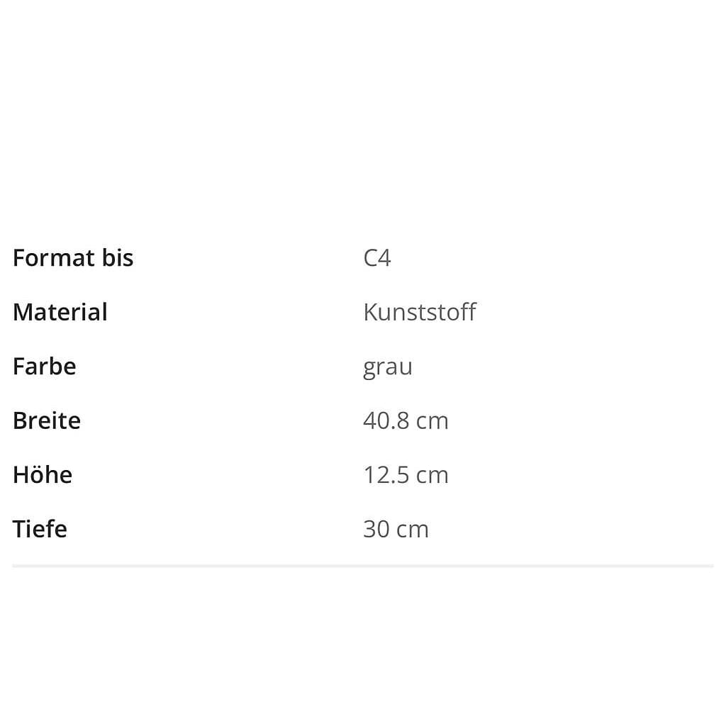 4 Stk. neue LEITZ Ablagekorb Sorty, A4/C4 quer, grau