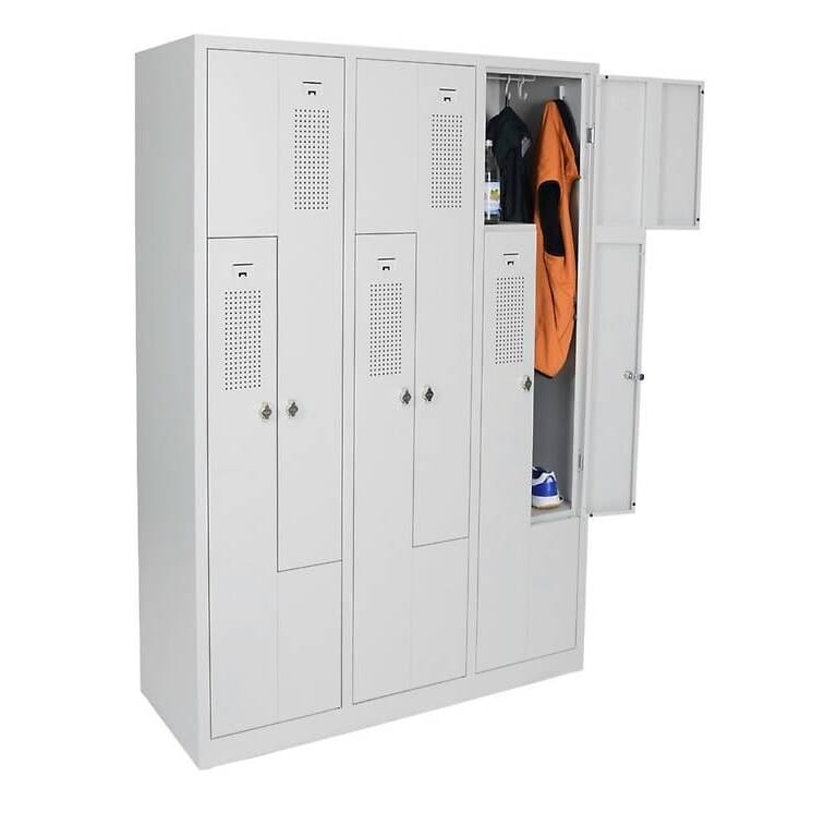 neuer 6er Z-Spind , Zylinderschloss, lichtgrau