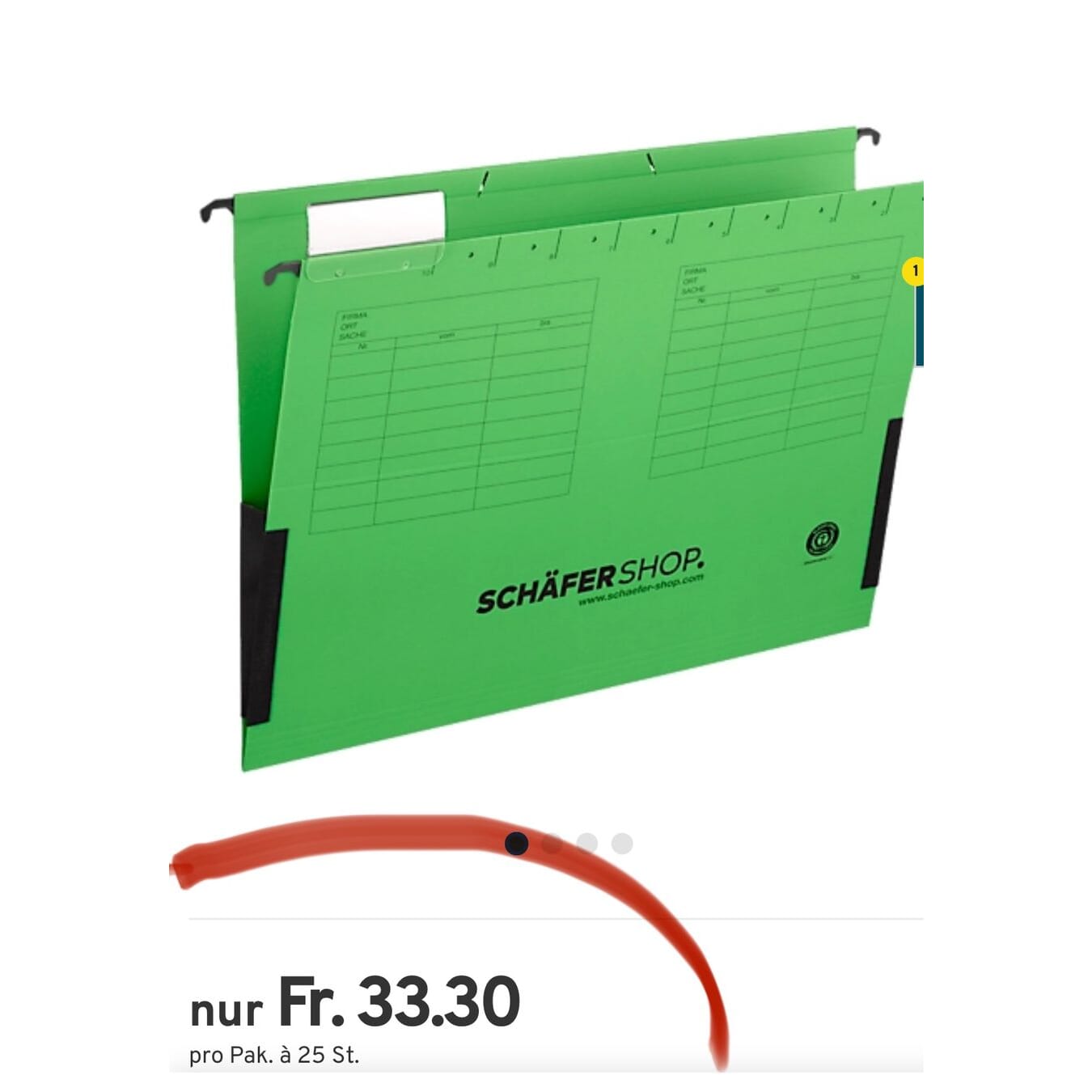 25 neue Hängeregister, A4, seitliche Leinenfrösche, grün