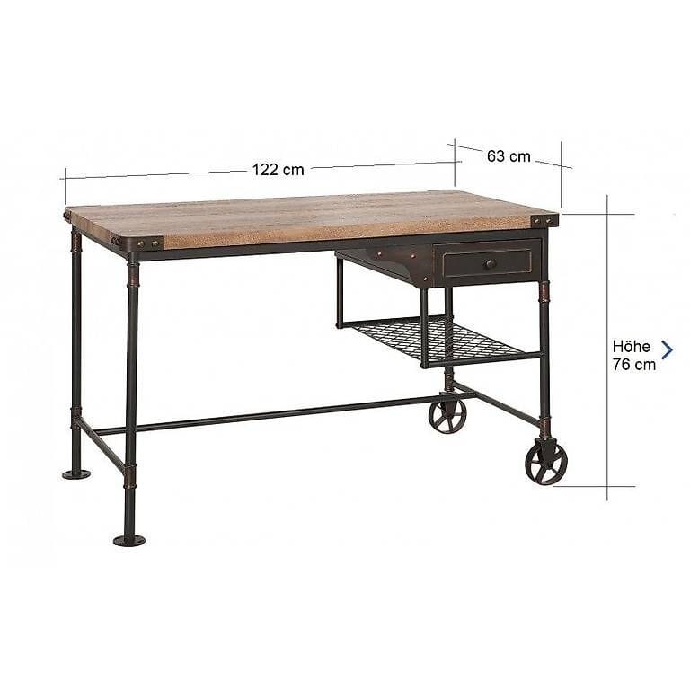 OVP Water Pipe Industrial Design Schreibtisch 122x63x76cm