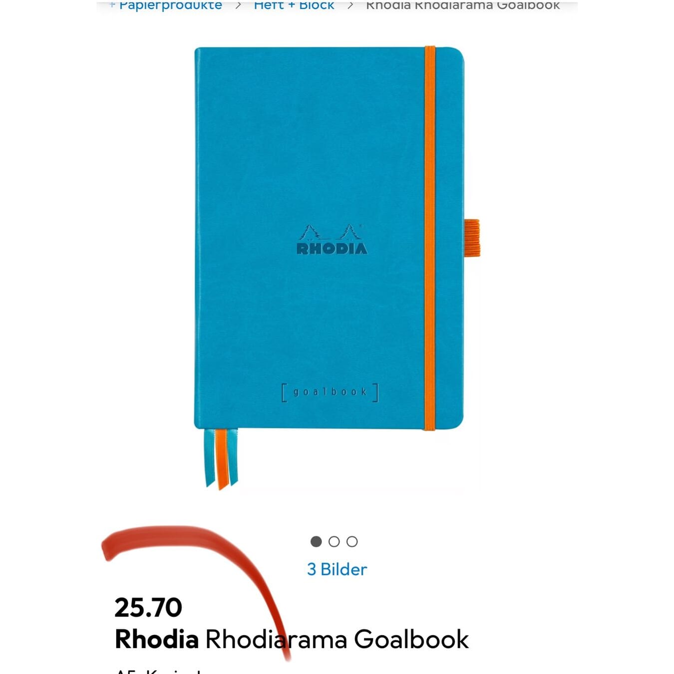 neu Rhodia Rhodiarma Goalbook in blau