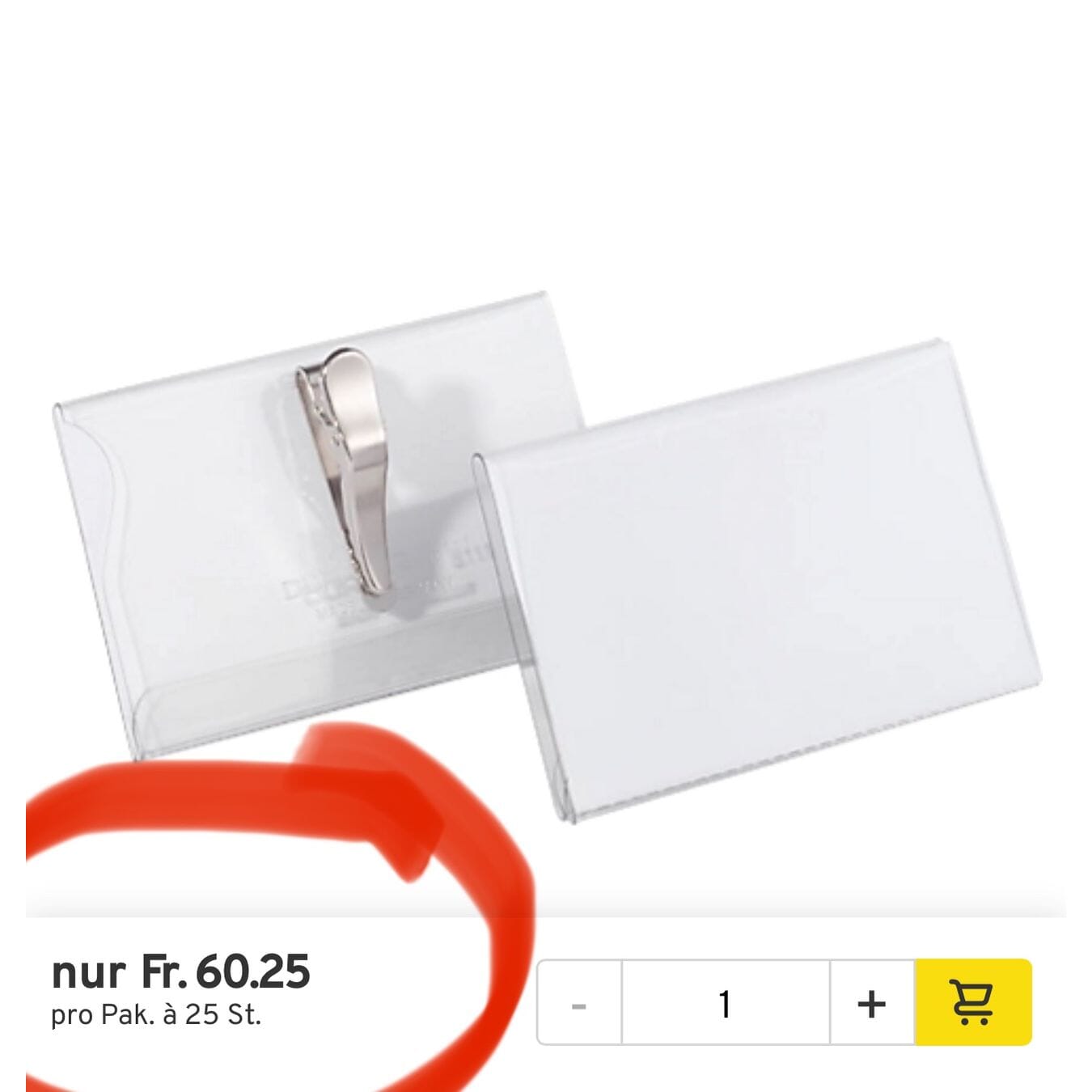 neue Durable Namensschilder mit Krokoklemme, 54 x 90 mm