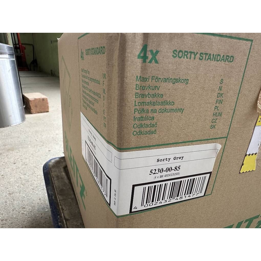 4 Stk. neue LEITZ Ablagekorb Sorty, A4/C4 quer, grau