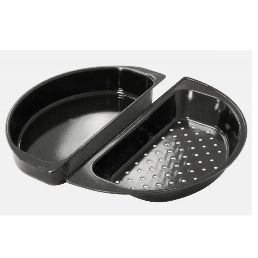 neue Grill Halbmond Kochset / Grillschalen /2 Teilig