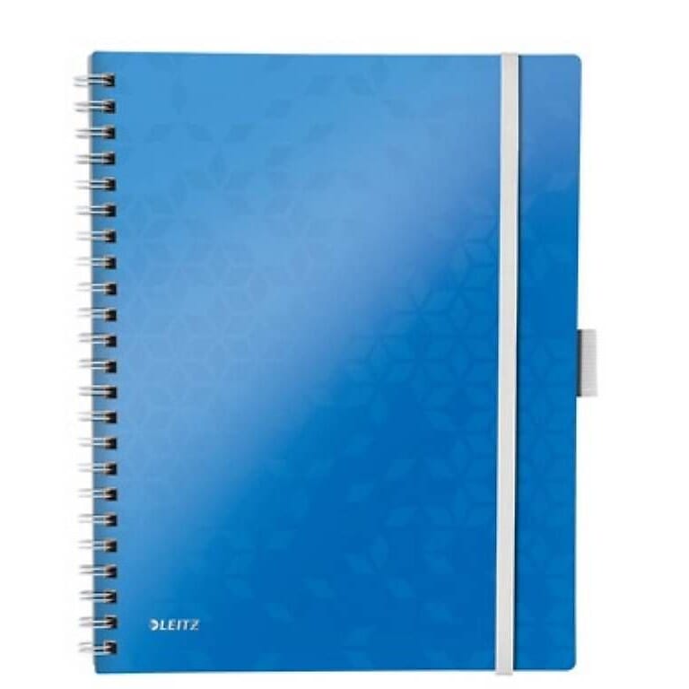 6 Stk. Leitz WOW Collegeblock , A4, Kariert, Blau Metallice