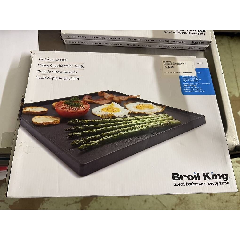 neue Broil King Grillplatte / Gussplatte Monarch / Royal