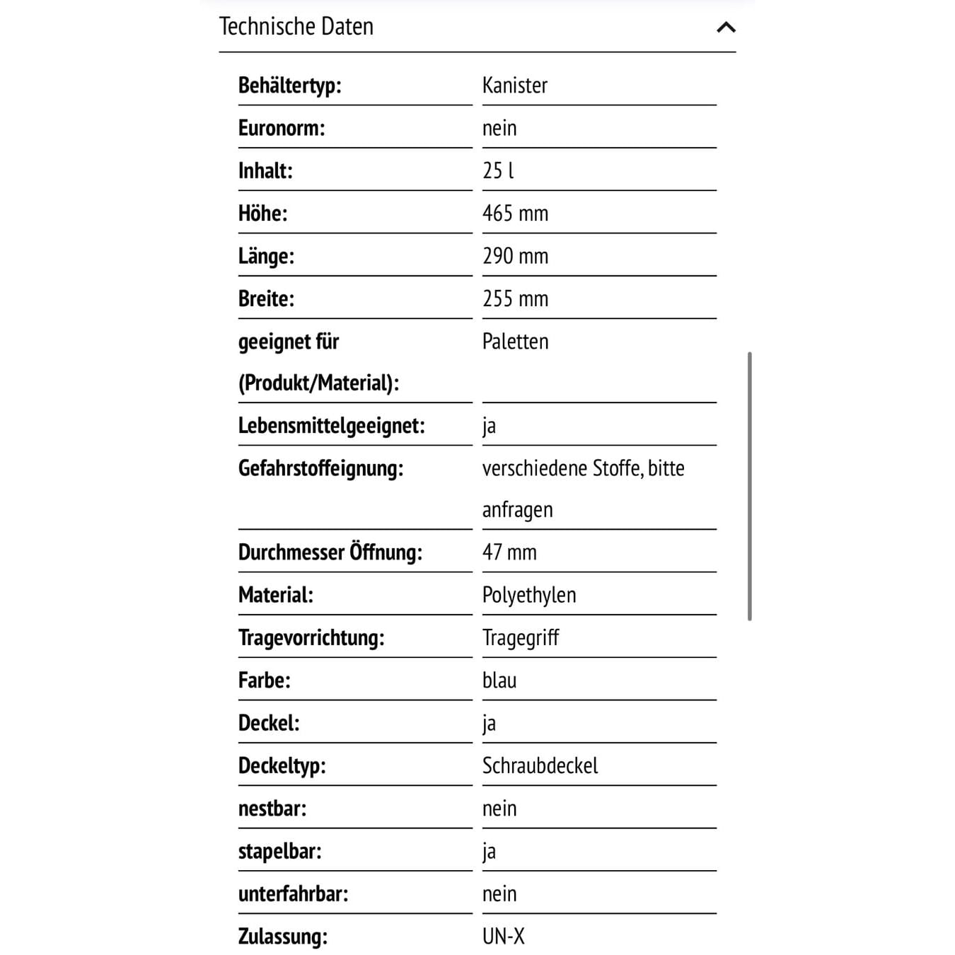 5 neue, blaue 25l Kanister