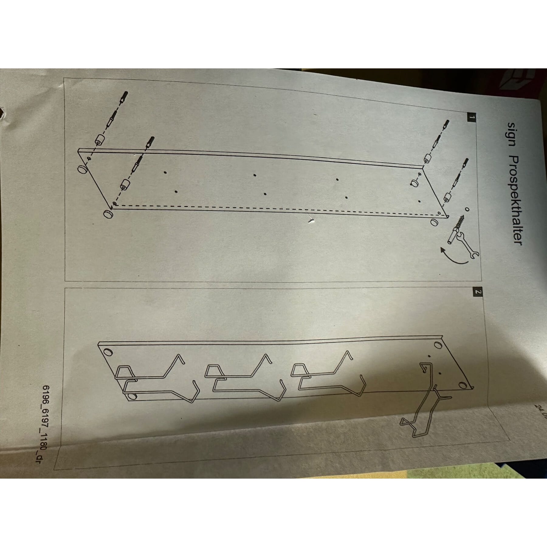 neuer Design-Prospekthalter, DIN lang, 4 Fächer