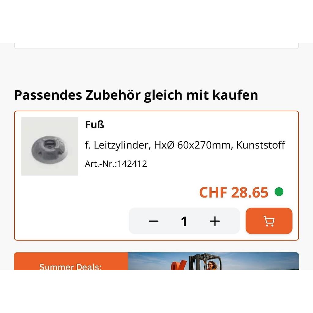 5Stk. Selbstaufrichtender Leitzylinder FlexPin100-TL, 1000mm