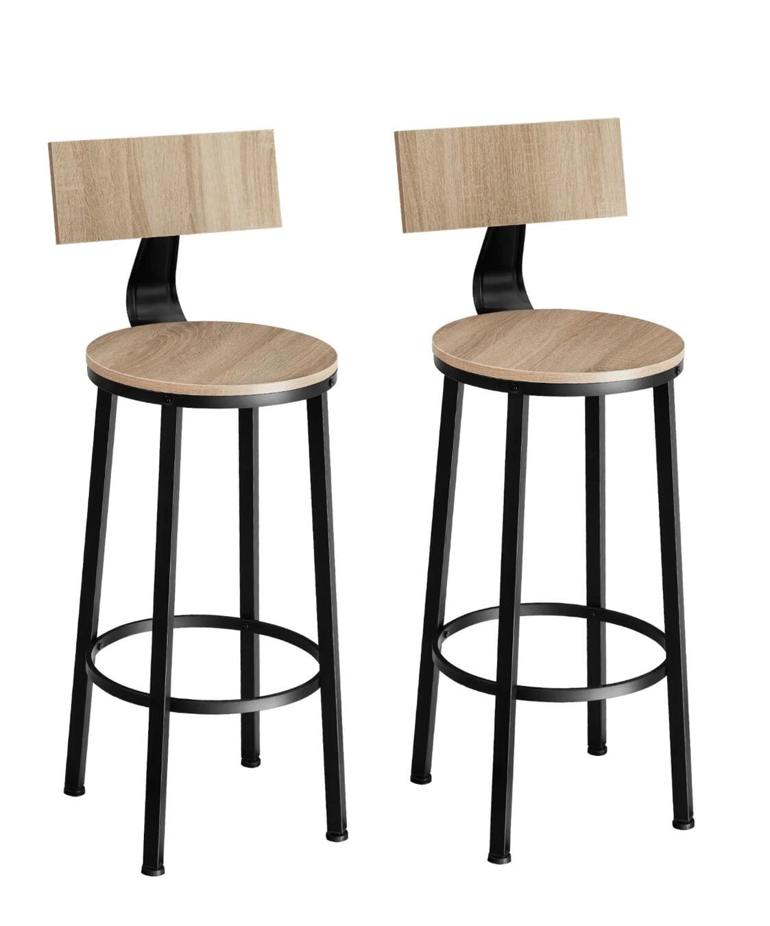 Review neue 2er Set Barhocker Poole Industrial Holz hell, Eiche