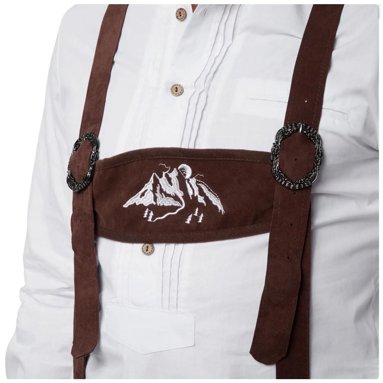 neue Oktoberfest Kunstlederhose Vogelsang Gösse XL, braun
