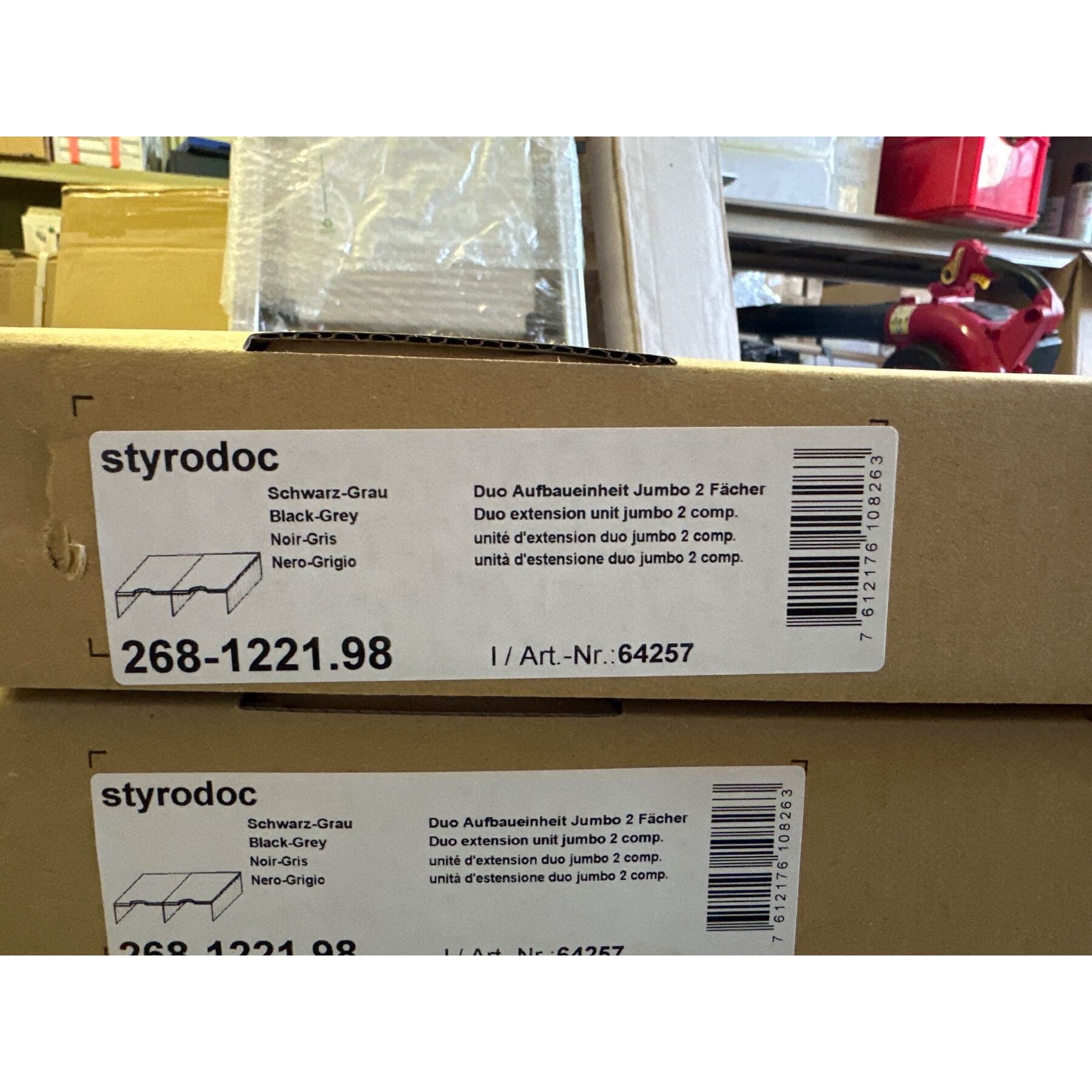 styro® Sortierstation styrodoc Jumbo, DIN C4, schwarz/grau