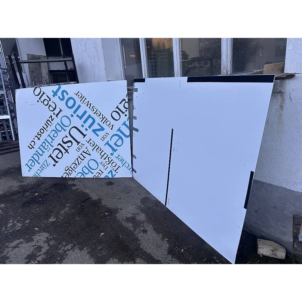 2 grosse Diebond Platten 150x199cm