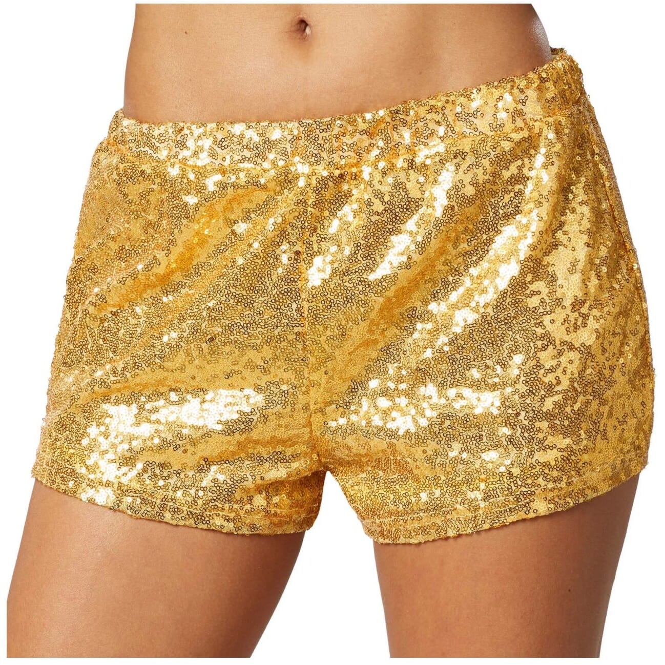 neue Pailletten-Shorts gold, Grösse XL
