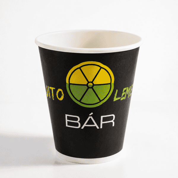 Mojito Lemon Papierbecher mit Logo 3 dl